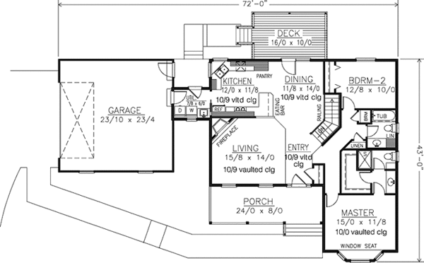 House Plan Design - Country Floor Plan - Upper Floor Plan #1037-48