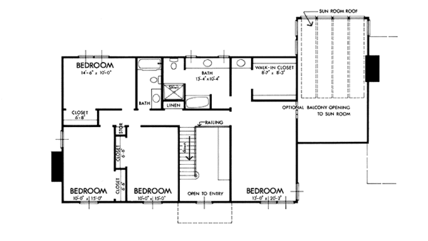 Dream House Plan - Colonial Floor Plan - Upper Floor Plan #320-1264