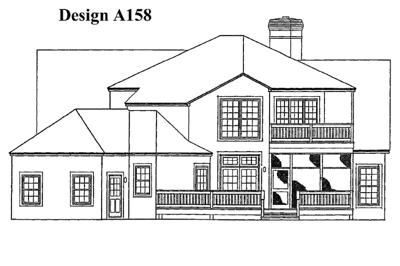Home Plan - Exterior - Rear Elevation for Traditional House Plan #453-134 - 3 bed, 2.5 bath