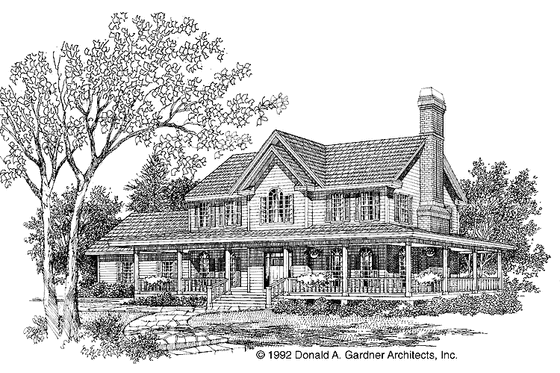Exterior - Front Elevation 3 for Victorian House Plan #929-116 - 4 bed, 2.5 bath