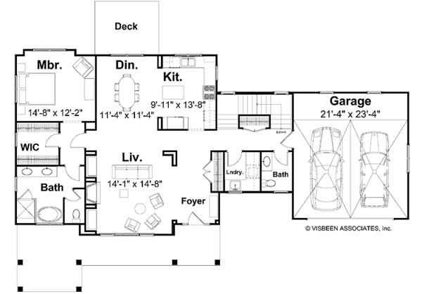 Architectural House Design - Craftsman Floor Plan - Main Floor Plan #928-83