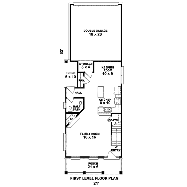 Traditional Floor Plan - Main Floor Plan #81-1363
