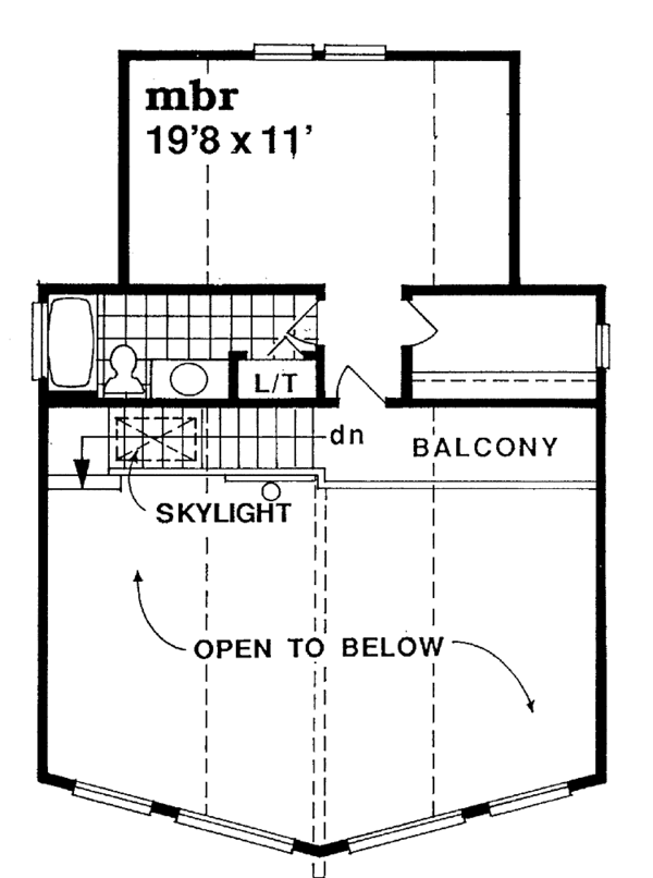 House Plan Design - Contemporary Floor Plan - Upper Floor Plan #47-872