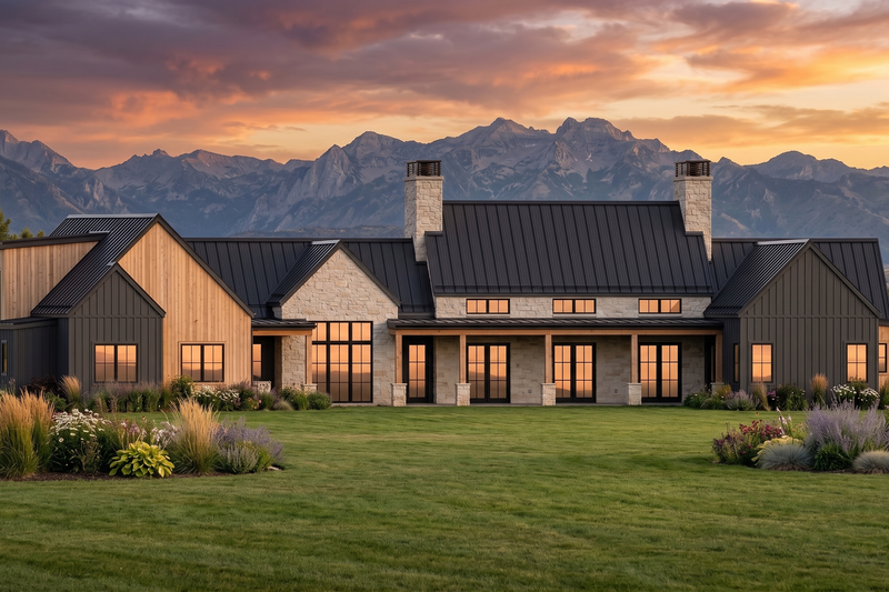 Dream House Plan - Exterior - Rear Elevation 1 for Country House Plan #1096-208 - 4 bed, 5.5 bath