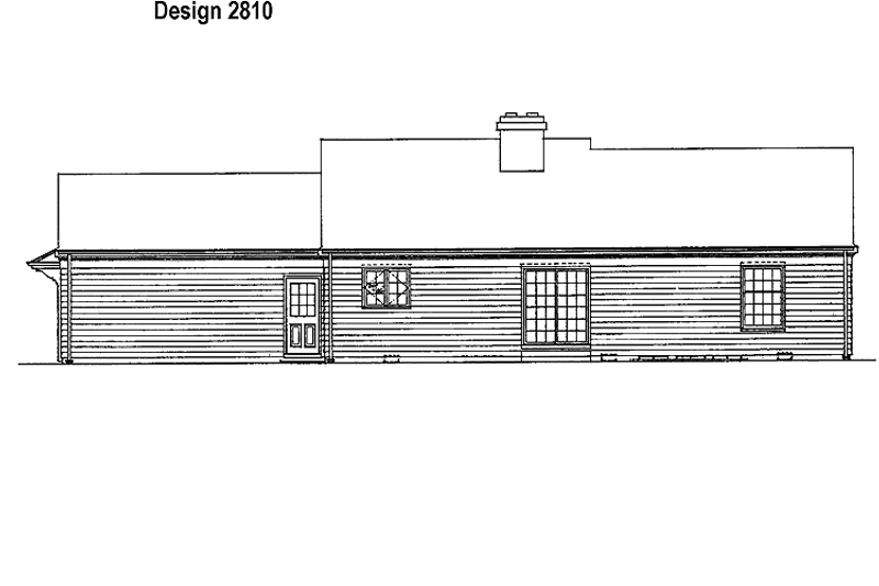 Dream House Plan - Exterior - Rear Elevation for Ranch House Plan #72-734 - 3 bed, 2 bath