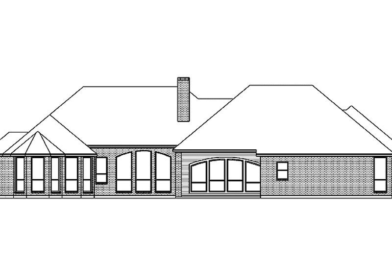 Home Plan - Exterior - Rear Elevation for Traditional House Plan #84-710 - 4 bed, 3 bath