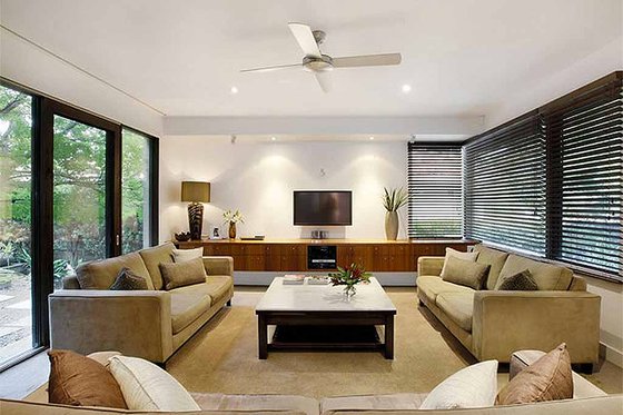 Interior - Family Room 1 for Modern House Plan #496-1 - 5 bed, 2.5 bath