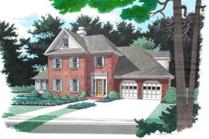Exterior - Other Elevation 1 for European House Plan #56-179 - 4 bed, 2.5 bath