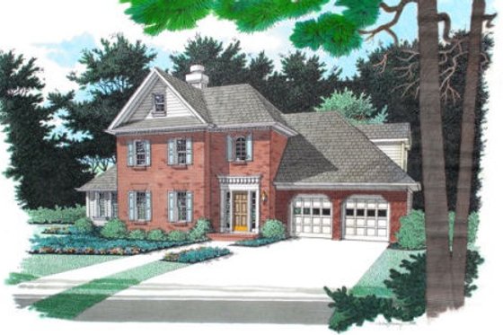 Exterior - Other Elevation 1 for European House Plan #56-179 - 4 bed, 2.5 bath