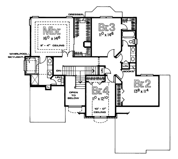 European Style House Plan - 4 Beds 2.5 Baths 2735 Sq/Ft Plan #20-999