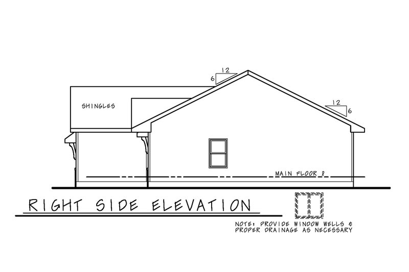 Dream House Plan - Exterior - Other Elevation 1 for Farmhouse House Plan #20-2363 - 3 bed, 2 bath