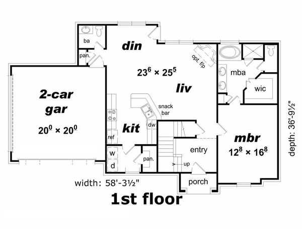 Floor Plan - Main Floor Plan #329-338