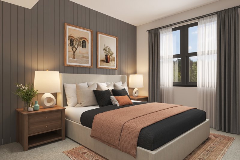 House Blueprint - Interior - Master Bedroom 1 for Barndominium House Plan #1070-270 - 1 bed, 1 bath