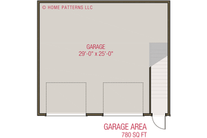 Floor Plan - Main Floor for Craftsman House Plan #461-99 - 1 bed, 1 bath