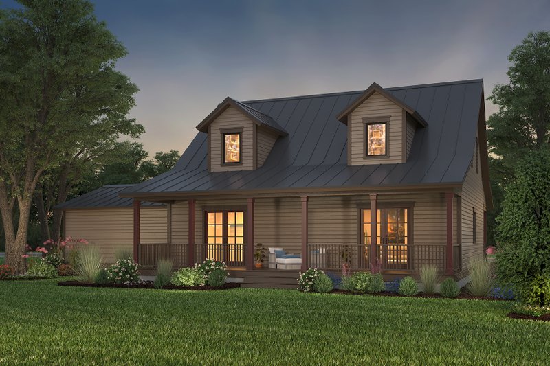 Home Plan - Exterior - Rear Elevation 2 for Farmhouse House Plan #497-9 - 3 bed, 3.5 bath