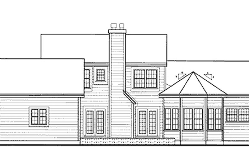 Dream House Plan - Exterior - Rear Elevation for Farmhouse House Plan #3-214 - 5 bed, 2.5 bath