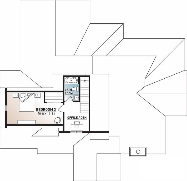 Home Plan - Traditional Floor Plan - Upper Floor Plan #23-2303