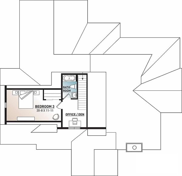 Dream House Plan - Traditional Floor Plan - Upper Floor Plan #23-2303