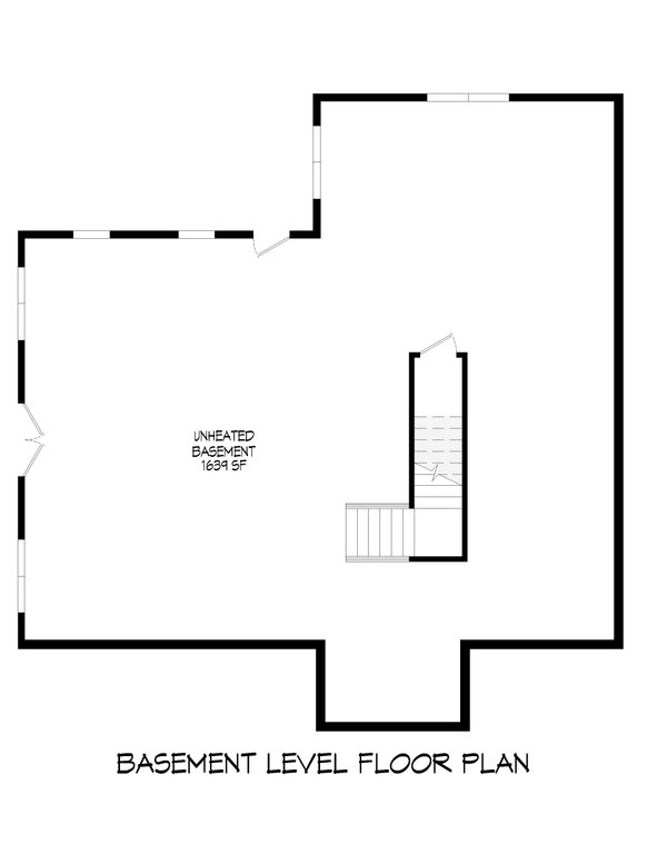 Southern Floor Plan - Lower Floor Plan #932-580