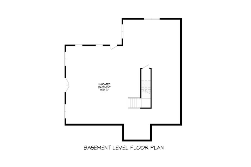 Architectural House Design - Floor Plan - Lower Floor for Southern House Plan #932-580 - 3 bed, 2.5 bath