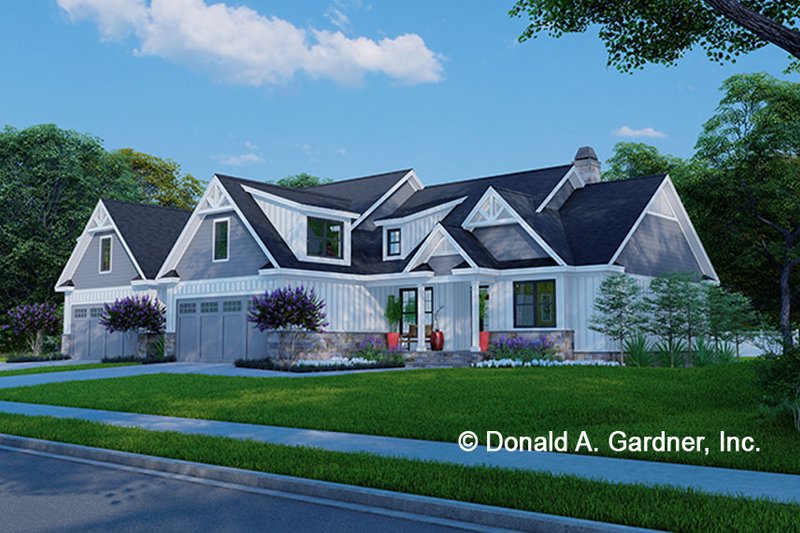 House Design - Exterior - Front Elevation 3 for Craftsman House Plan #929-1202 - 6 bed, 4 bath