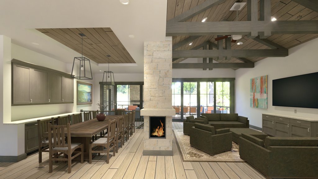 Interior - Family Room for Farmhouse House Plan #1069-21 - 2 bed, 2.5 bath