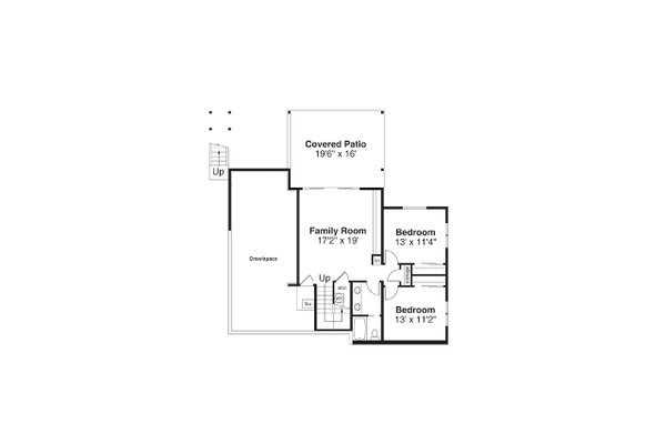 Contemporary Floor Plan - Lower Floor Plan #124-1374