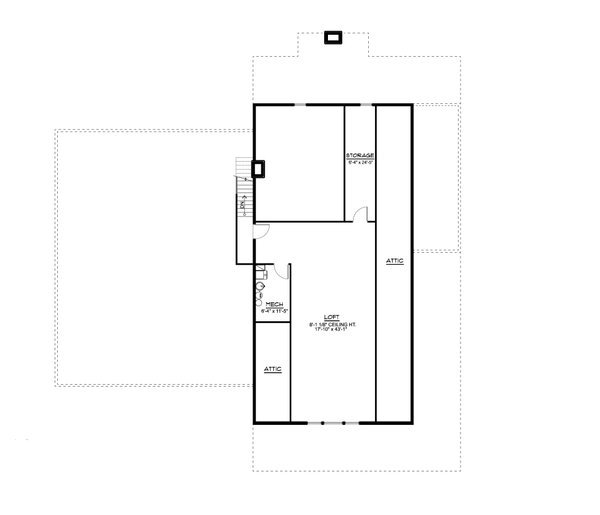 Country Floor Plan - Upper Floor Plan #1064-238