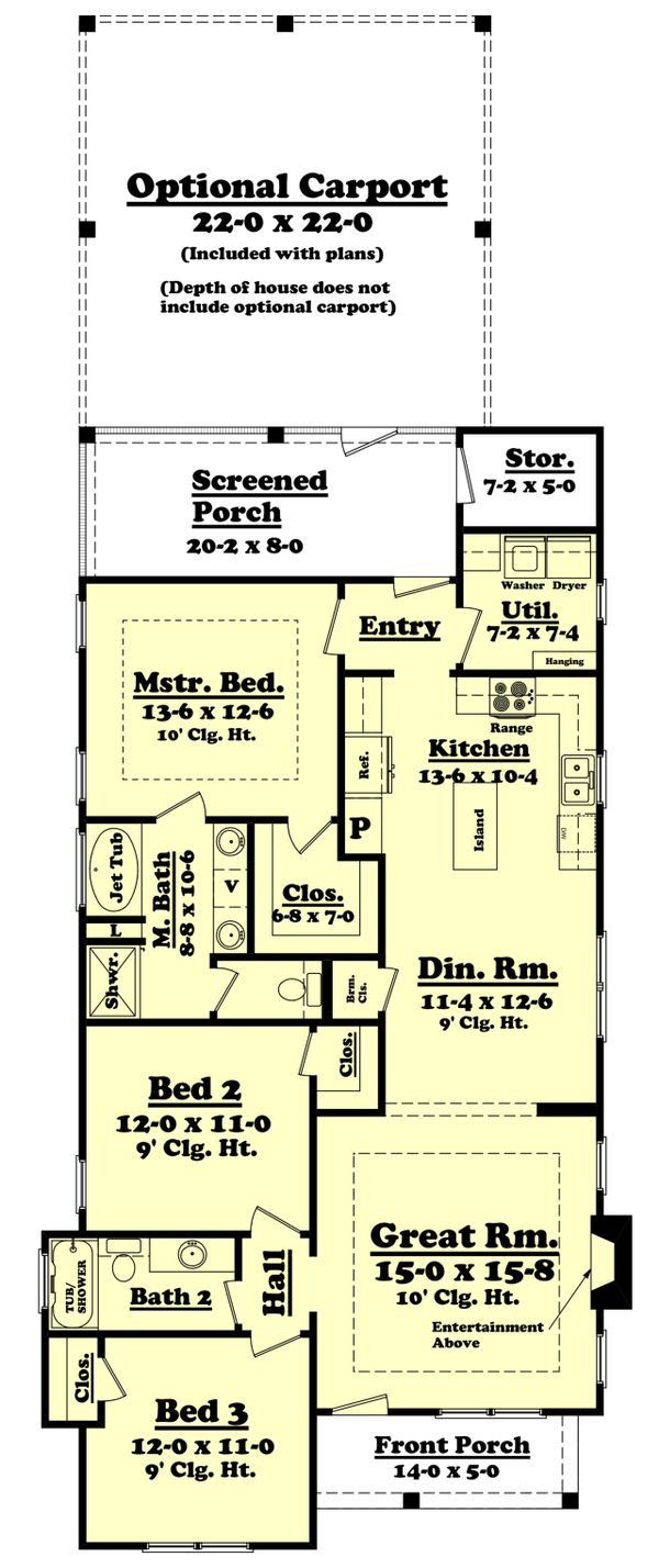 Dream House Plan - Cottage Floor Plan - Main Floor Plan #430-95