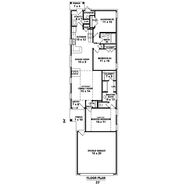 Cottage Floor Plan - Main Floor Plan #81-1384