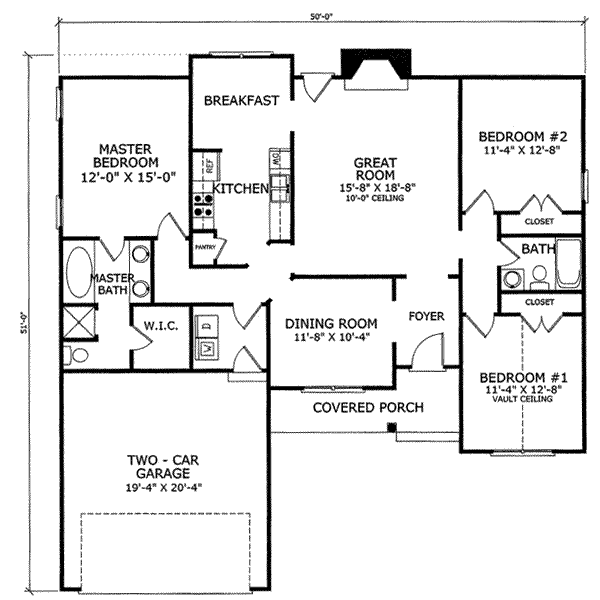 Country Floor Plan - Main Floor Plan #412-104