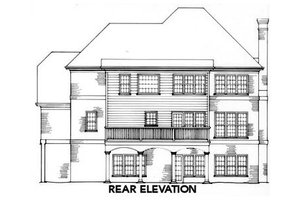 Exterior - Rear Elevation for Traditional House Plan #429-19 - 3 bed, 3 bath