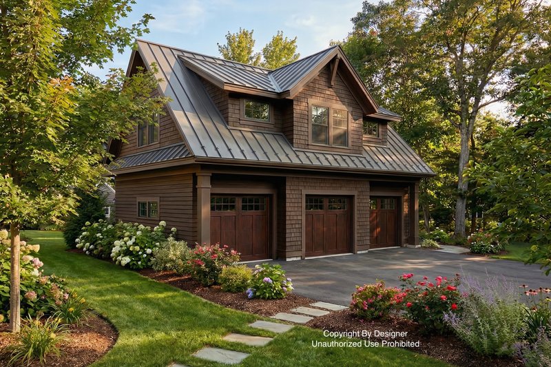 Dream House Plan - Exterior - Front Elevation 2 for Modern House Plan #51-1571 - 1 bed, 1 bath
