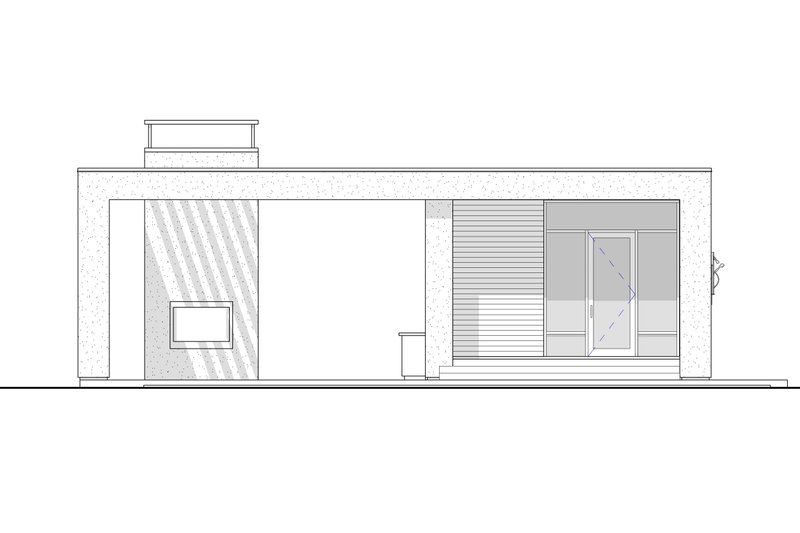 House Plan Design - Exterior - Other Elevation for Contemporary House Plan #1114-108, 1 bath