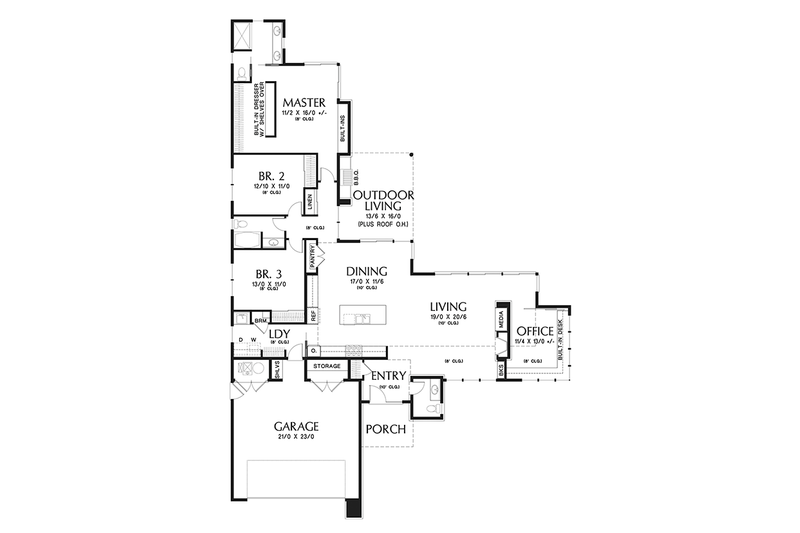 Dream House Plan - Floor Plan - Main Floor for Contemporary House Plan #48-916 - 3 bed, 2.5 bath