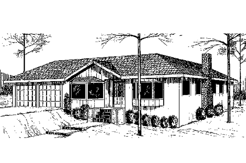 House Blueprint - Exterior - Front Elevation 3 for Traditional House Plan #60-878 - 3 bed, 2.5 bath