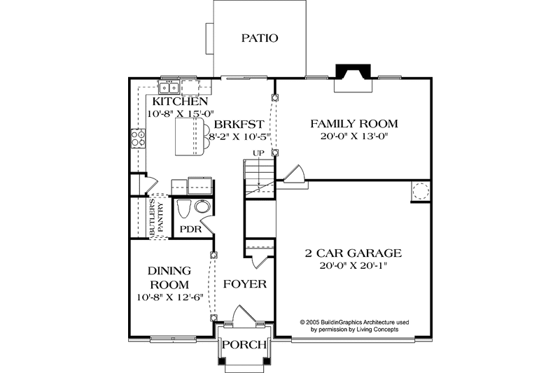 Dream House Plan - Floor Plan - Main Floor for Traditional House Plan #453-502 - 3 bed, 2.5 bath