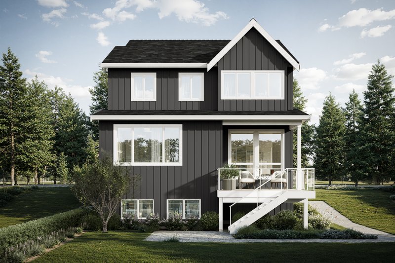 House Blueprint - Exterior - Rear Elevation for Farmhouse House Plan #1114-110 - 4 bed, 2.5 bath