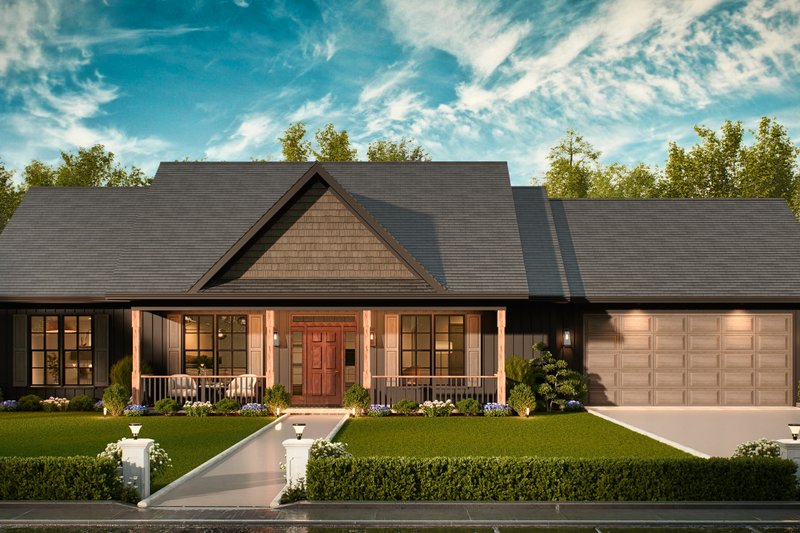 Home Plan - Exterior - Front Elevation 5 for Traditional House Plan #54-638 - 3 bed, 2 bath