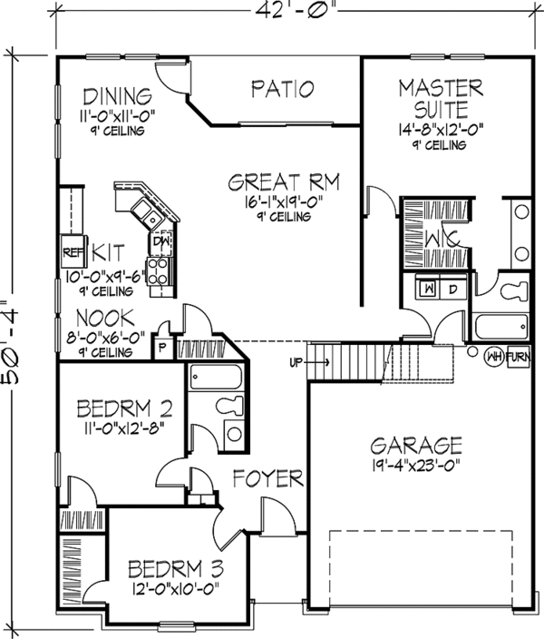 House Plan Design - Prairie Floor Plan - Main Floor Plan #320-1041