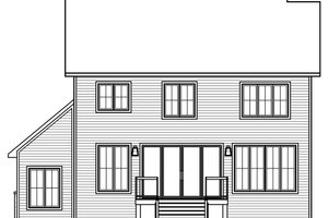 Exterior - Rear Elevation for Farmhouse House Plan #23-2734 - 3 bed, 2.5 bath