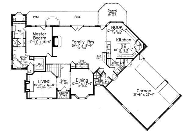 House Plan Design - Traditional Floor Plan - Main Floor Plan #52-267