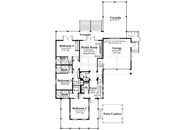 Dream House Plan - Floor Plan - Main Floor for Country House Plan #930-88 - 5 bed, 5.5 bath