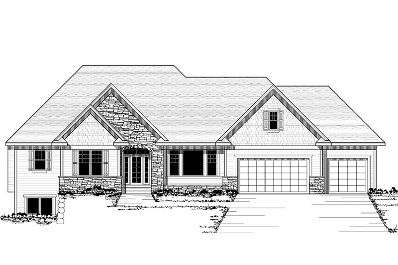 Dream House Plan - Exterior - Front Elevation 3 for Traditional House Plan #51-681 - 4 bed, 4.5 bath