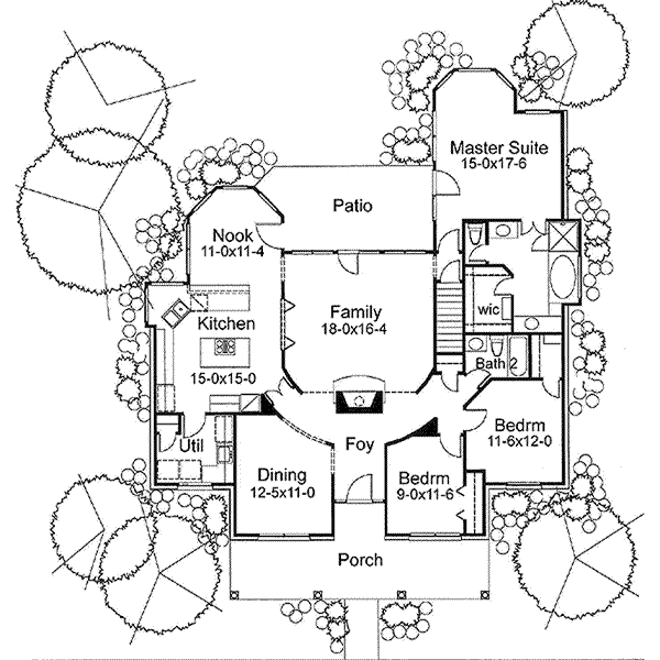 House Plan Design - Cottage Floor Plan - Main Floor Plan #120-146