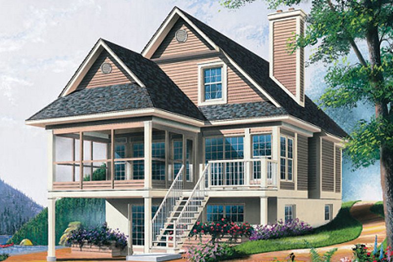 Traditional Style House Plan - 3 Beds 2 Baths 1484 Sq/Ft Plan #23-2063