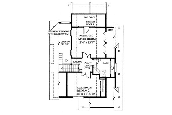 Floor Plan - Upper Floor for Cottage House Plan #118-170 - 3 bed, 2 bath
