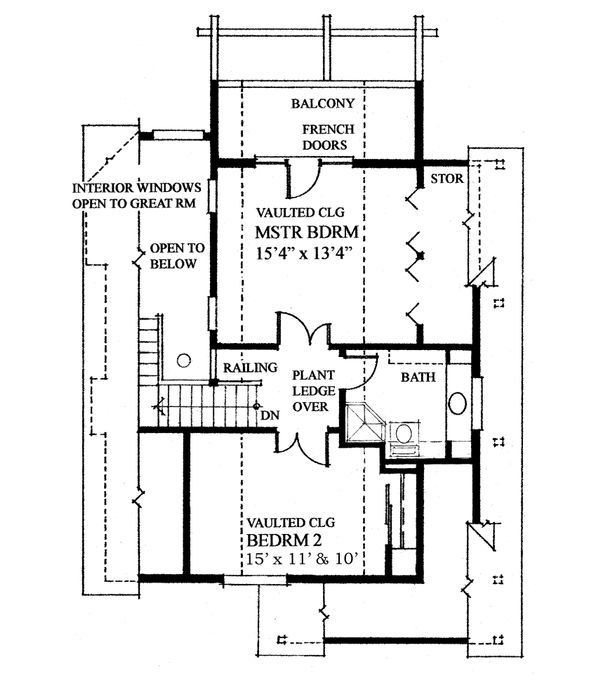 Cottage Floor Plan - Upper Floor Plan #118-170