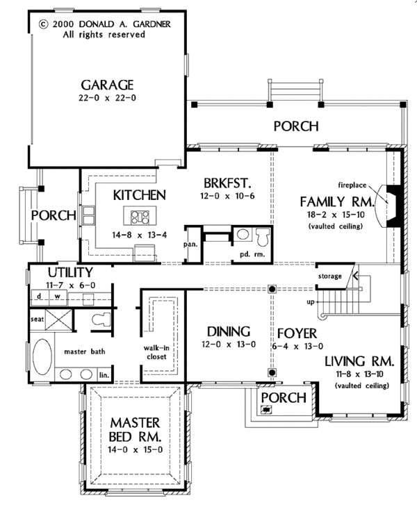 Dream House Plan - Traditional Floor Plan - Main Floor Plan #929-564