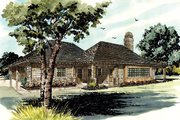 Country Style House Plan - 1 Beds 1 Baths 727 Sq/Ft Plan #942-28 